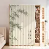 Persiana de Bambu Chinesa Tipo Colante em Trilho Deslizante Cortina para Armário Guarda-Roupa Cortina à Prova de Poeira Armário sem Porta Sapateira Cortina Cover Feia Fixa