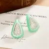 Nuevos Pendientes de Resina Jelly para Primavera/Verano 2026 con Circonita Microincrustada, Diseño Irregular de Moda Exquisito Versátil Accesorios para Orejas