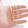 Tienda de oro antigua mismo amuleto de la suerte oro arena patrón de nube auspiciosa longevidad rica bendición candado seguro collar