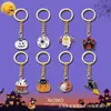 Chaveiro de Gota de Óleo de Halloween Pingente de Fantasma Acessórios para Fantasia de Festa Charme para Bolsa Conjunto de 8 Peças Mais Vendido de Halloween