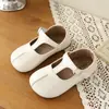 Zapatos Casuales Sencillos de Color Sólido para Niñas, Suela Suave, Estilo Princesa, Mocasines, Nuevos 2026 Primavera/Verano, Estilo Coreano, Versátiles, Antideslizantes, Zapatos de Cuero