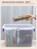 Caja de Almacenamiento Transparente, Caja de Almacenamiento de Plástico, Cesta para Maletero de Coche, Caja Organizadora de Libros, Caja de Plástico de Grado Alimenticio de Gran Capacidad