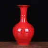 Cerámica de Jingdezhen Pintura Roja China Cerámica Dorada Adornos Botella para Mudanza a Casa Nueva Regalo de Boda Adornos