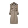 Yi element DFVF2024 gabardina de primavera de doble botonadura alargada para mujer ZHI misma gabardina casual con temperamento para el trabajo