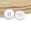 Botones de resina de fábrica negro blanco Cuatro Ojos borde ancho borde delgado botón de pan botón de camisa polo hebilla de camisa polo