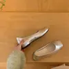 Primeiro Encontro com os Sapatos de Salto Escondido Estilo Francês com Bolinhas para Mulheres, Novo Modelo 2026, Muito Bonitos, Perfeitos para Combinar com Saias, Sapatilhas de Bico Quadrado