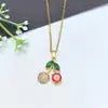 Collar de Acero Inoxidable para Mujer Joyería de Nicho Versátil Colgante de Cobre Cadena Elegante para Clavícula Joyería Cadena de Lujo Ligero
