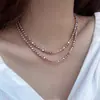 Collar de Plata con Fragmento Triangular de Perla de Agua Dulce Rosa-Morado Irregular Barroco para Mujer, Elegante Collar de Dopamina