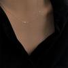 Corrente Brilhante para Clavícula Luxo Acessível Design de Nicho Colar de Mosquitinho de Alto Padrão Corrente Lisa Fina Feminina Estilo Novo Popular