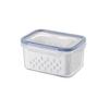 Caja Hermética Satchel para Congelador de Alimentos de Cocina Cesta de Drenaje de Doble Capa Filtro de Agua Grande Organización de Refrigerador Conservación de Frutas Almacenamiento