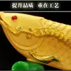 Adornos de pez dragón dorado de la suerte, chapados en oro, artesanías creativas de resina, apertura de oficina, tienda, regalos al por mayor