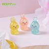 Paisagem Micro de Novo Produto Transfronteiriço Coelho Fofo Luminoso de Orelhas Longas Acessórios de Decoração DIY Enfeites de Mesa e Carro