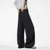 Nuevos y versátiles pantalones de chándal pesados de estilo americano con pierna curva, unisex, colección primavera/otoño, corte holgado, pierna recta, pierna ancha, pantalones largos casuales