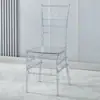 Salão de Banquetes de Hotel Cadeira Transparente de Cristal Acrílico Salão de Casamento Plástico Externo Cadeira Napoleão Bambu Palácio