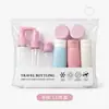 Set de botellas rellenables portátiles para viaje, bolsa de almacenamiento de botellas vacías para artículos de tocador, botella rellenadora de cosméticos, botella vacía de loción, transfronterizo