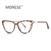 Armazón Original de Moda Ojo de Gato 2239 Ultra-Ligero Tr90 Estilo Dulce Gafas Sin Graduación para Mujer para Caras Grandes, Adelgazantes, Esenciales para Fotografía Callejera