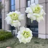 3 Cabeças de Rosa Pequenas com Pétalas Reversíveis, Flores Artificiais, Flores Falsas para Casamento e Decoração de Casa, Atacado