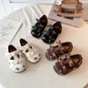 Zapatos Mary Jane con Bordado Floral Retro para Bebé Niña 2026 Otoño/Invierno Nuevo Estilo Moño Zapatos Pequeños de Piel Suela Suave Zapatos Individuales