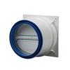 Válvula de retención para tubo de escape de campana extractora de cocina de fábrica, plástico ABS, válvula de retención de conducto azul, venta al por mayor