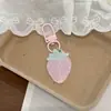 Chaveiro de Morango Brilhante Perolado Primavera e Verão Pingente de Mochila de Menina Melhor Amigo Casal Presente Acessórios Atacado