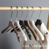 Cabides de Resina para Lojas de Roupas, Cor Café com Textura de Madeira de Alta Qualidade, Tendência para Roupas Femininas, Cabides de Plástico de Marca de Luxo, Marca de Pele