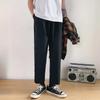 Pantalones Casuales de Seda de Hielo para Hombre Primavera y Verano Sueltos Rectos Color Sólido Combinan con Todo Casual Hasta el Tobillo Estudiante Moderno Deportivo