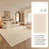 Alfombra para Sala de Estar, Nuevo Estilo Vintage, Lavable y Limpiable con Toallita, Sofá, Dormitorio, Sensación de Alta Gama, Uso Doméstico, Retro, Lujo Ligero, Alfombra Doméstica
