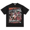 Marca Americana Retro Trendy Transfronteriza Camiseta Casual de Trapecio Volador MJ Estampada de Manga Corta Sudadera con Capucha de Cuello Redondo de Trabajo Pesado