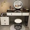 Tocador de dormitorio nórdico, mueble integrado multifuncional minimalista moderno, tocador inteligente con carga inalámbrica