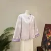 [Li] Nueva chaqueta mariposa fresca y juvenil de estilo chino, top versátil de cuello redondo, nueva colección otoño 2026 para mujer