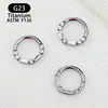 Anillo para la Nariz de Acero de Titanio Médico de Venta Caliente Transfronteriza, Pendientes de Zirconia Incrustada, Clavo para Hueso de la Oreja, Venta Directa de Fábrica