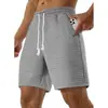 2025 Amazon Transfronterizo Shorts de Verano Ropa Exterior para Hombre Holgada Nuevo Color Puro Cuadrado Pequeño Deportivo Casual Pantalones Rectos