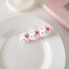 Pinza para el cabello de conejo rosa de dibujos animados, linda niña, flequillo lateral, pinza BB, pinza de pico de pato para todo, accesorios para el cabello coreanos para niños
