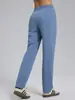 Pantalones Deportivos Nuevos de Primavera y Otoño para Mujer Cintura Elástica Alta Elasticidad Transpirables Pierna Ancha Pierna Recta Pantalones de Running Fitness Yoga