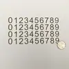 En stock Pegatina de fondo blanco Texto negro Números 0-9 Etiqueta autoadhesiva Tarjeta de estacionamiento temporal para mudanza de coche Pegatina de combinación de números