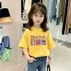 2026 Nuevas Camisetas Casuales de Verano de Algodón Puro Finas de Manga Corta para Niñas, Ropa Infantil Camisetas de Media Manga Modernas