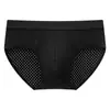 Roupa Íntima Masculina Cueca de Malha de Seda Gelada Masculina Respirável com Furos Verão Fina Fresca Shorts Roupa Íntima para Meninos Jovens