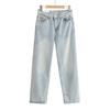 Calça Jeans Rasgada Estilo Americano Spice Girl Feminina Primavera e Verão Nova Calça Feminina Cintura Alta Jeans Lavado Reto