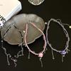 Aretes Colgantes con Goteo de Aceite de Calavera Tejidos Enroscados Dulces Frescos para Chica Caliente Collar para Mujer Diseño de Estilo Frío Collar Conjunto