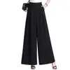 Pantalones de pierna ancha finos de verano, casuales, de talle alto, adelgazantes, con caída, para mujer, nuevos, comercio exterior transfronterizo, seda de hielo, moda, pantalones holgados tipo falda