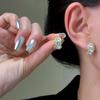 Clip de Oreja Estrella de Zircón Ultra-Flash Diseño de Nicho Ins Delicado Clip de Oreja Avanzado Perno de Oreja Juego de Tres Piezas