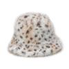 Amazon Transfronterizo Otoño e Invierno Nuevo Piel Sintética de Zorro Manchas Leopardo Sombrero de Pescador Bufanda Orejas de Oso Sombrero Cubo Mujer