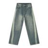 Jeans Nirben Denim gradiente retrô masculino marca de moda americana high street calças retas largas calças de perna larga novo