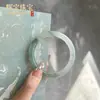 Pulsera redonda de jade verde de Tianshan, Xinjiang, Accesorios, Caja de regalo versátil, Venta al por mayor desde la zona turística