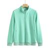 Vestido de Primavera Sudadera con Forro Polar y Cuello Vertical Chaleco Moda Estilo Coreano Corte Ajustado Abrigo Pequeño Manga Larga Top para Mujer 6972-1