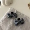 Pinza para el Cabello de Lana Estilo Coreano con Lazo Pinza Pequeña de Garra Tela de Alta Calidad de Guangzhou Lazo para el Cabello de Tela Retro Pinza para Flequillo Lateral
