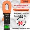 Victory VC6410 braçadeira Medidor de resistência de aterramento Testador digital de resistência a raios VC6412 + Medidor de resistência de aterramento
