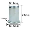 Tuerca remachable Cabeza plana Patrón vertical Moleteada Zinc plateado Tuerca remachable Agujero pasante Tapa de tracción Tuerca de tracción Tirar M3M6M8