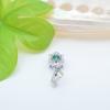 Accesorios para joyería DIY hebilla de melón hexagonal microincrustada hebilla de melón de flor hexagonal de diamante verde