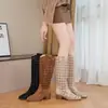 Botas altas huecas estilo europeo y americano Chuyuji para mujer, nuevo modelo de verano 2026, punta fina, tacón grueso, transpirables, adelgazantes, botas largas
